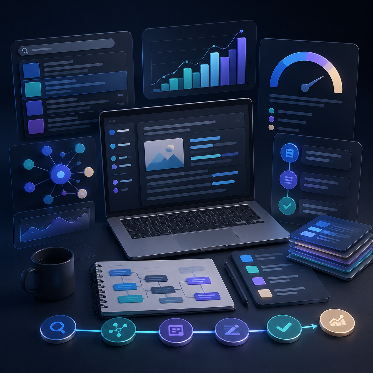 Best AI SEO Tools for Bloggers and Small Teams workflow illustration