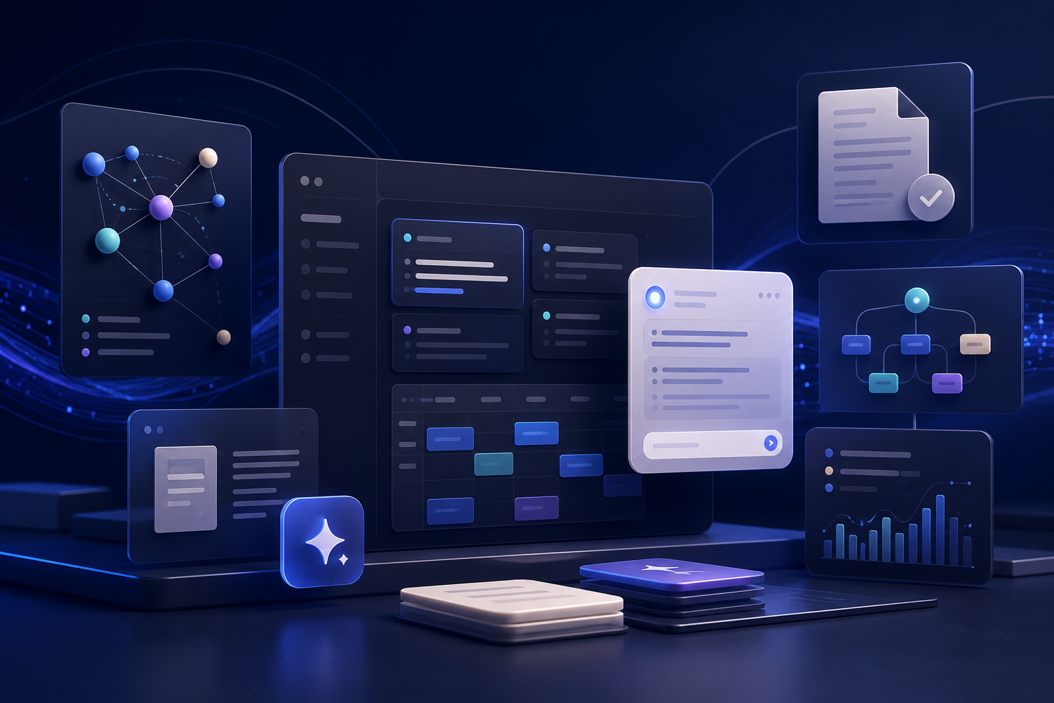 Notion AI Review 2026: Notes, Docs & Team Productivity workflow illustration
